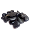 20kg Polished Black Pebbles