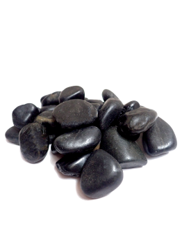 20kg Polished Black Pebbles