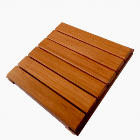 Chengal Floor Decking Tiles 45 X 45cm X 3cm Modular Decking
