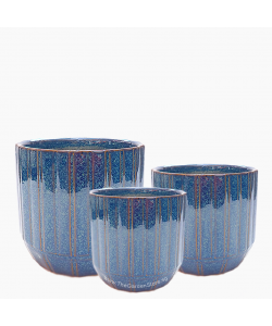 Cleveland Blue Design Ceramic Pot