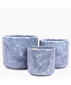 Grey Marble Design Ceramic Pot