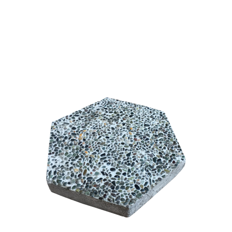 Hexagon Paving Concrete Slab Small Pebbles