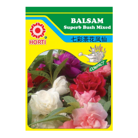 Balsam Superb Bush Mixed 七彩茶凤仙花 Seeds By HORTI