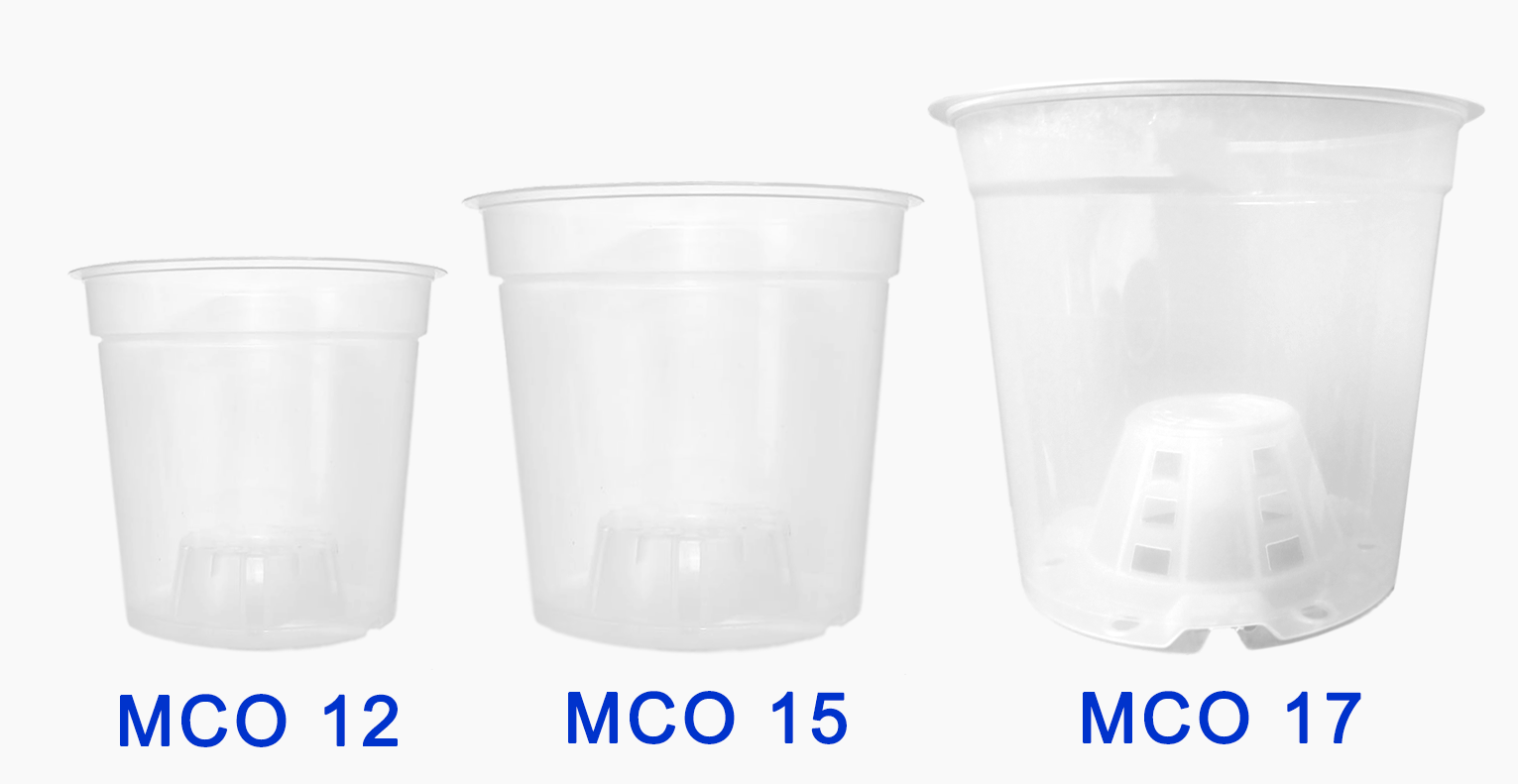 TRANSLUCENT CLEAR POT Sizes MCO 12, 15, 17